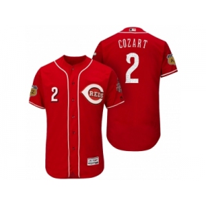 Men's Cincinnati Reds #2 Zack Cozart 2017 Spring Training Flex Base Authentic Collection Stitched Baseball Jersey