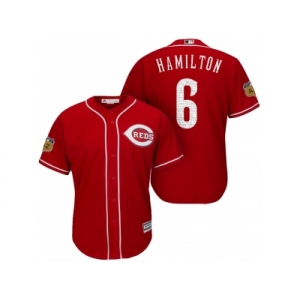 Men's Cincinnati Reds #6 Billy Hamilton 2017 Spring Training Cool Base Stitched MLB Jersey