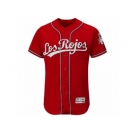 Men's Cincinnati Reds Los Rojos Majestic Blank Red Flexbase Authentic Collection Team Jersey