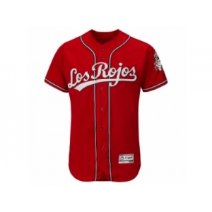Men's Cincinnati Reds Los Rojos Majestic Blank Red Flexbase Authentic Collection Team Jersey