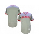 Men's Cincinnati Reds Majestic Blank Gray Throwback Flexbase Authentic Collection Team Jersey