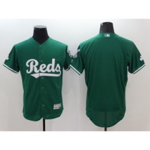 Men's Cincinnati Reds blank Majestic Green Celtic Flexbase Authentic Collection Jersey