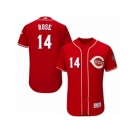 Men's Majestic Cincinnati Reds #14 Pete Rose Red Flexbase Authentic Collection MLB Jersey