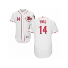 Men's Majestic Cincinnati Reds #14 Pete Rose White Flexbase Authentic Collection MLB Jersey