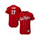 Men's Majestic Cincinnati Reds #17 Chris Sabo Red Los Rojos Flexbase Authentic Collection MLB Jersey