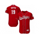 Men's Majestic Cincinnati Reds #19 Joey Votto Red Los Rojos Flexbase Authentic Collection MLB Jersey