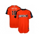 Men's Majestic Cincinnati Reds #19 Joey Votto Replica Orange National League 2017 MLB All-Star MLB Jersey