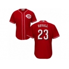 Men's Majestic Cincinnati Reds #23 Adam Duvall Replica Red Alternate Cool Base MLB Jersey