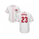 Men's Majestic Cincinnati Reds #23 Adam Duvall Replica White Home Cool Base MLB Jersey