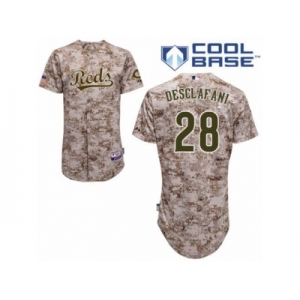 Men's Majestic Cincinnati Reds #28 Anthony DeSclafani Authentic Camo Alternate Cool Base MLB Jersey