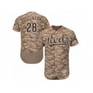 Men's Majestic Cincinnati Reds #28 Anthony DeSclafani Camo Flexbase Authentic Collection MLB Jersey