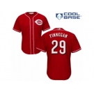 Men's Majestic Cincinnati Reds #29 Brandon Finnegan Authentic Red Alternate Cool Base MLB Jersey