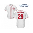 Men's Majestic Cincinnati Reds #29 Brandon Finnegan Authentic White Home Cool Base MLB Jersey