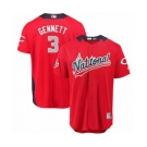 Men's Majestic Cincinnati Reds #3 Scooter Gennett Game Red National League 2018 MLB All-Star MLB Jersey