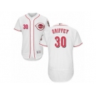 Men's Majestic Cincinnati Reds #30 Ken Griffey White Flexbase Authentic Collection MLB Jersey