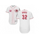 Men's Majestic Cincinnati Reds #32 Jay Bruce White Flexbase Authentic Collection MLB Jersey