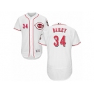 Men's Majestic Cincinnati Reds #34 Homer Bailey White Flexbase Authentic Collection MLB Jersey