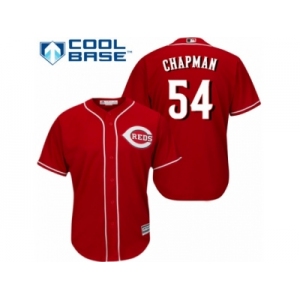 Men's Majestic Cincinnati Reds #54 Aroldis Chapman Replica Red Alternate Cool Base MLB Jersey