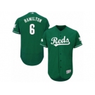 Men's Majestic Cincinnati Reds #6 Billy Hamilton Green Celtic Flexbase Authentic Collection MLB Jersey