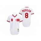 Men's Mitchell and Ness Cincinnati Reds #8 Joe Morgan Authentic White Throwback MLB Jersey