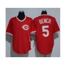 Mitchell And Ness 1983 Cincinnati Reds #5 Johnny Bench Red Throwback Stitched MLB Jersey