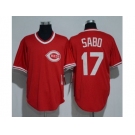 Mitchell And Ness 1990 Cincinnati Reds #17 Chris Sabo Red Throwback Stitched MLB Jersey