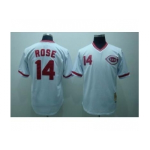 mlb cincinnati reds #14 rose m&n white