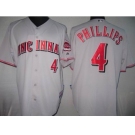 mlb cincinnati reds #4 phillips grey