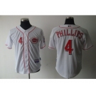 mlb cincinnati reds #4 phillips white[cool base]