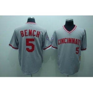 mlb cincinnati reds #5 bench m&n grey