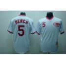 mlb cincinnati reds #5 bench m&n white