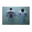 mlb cincinnati reds #8 morgan m&n white