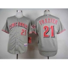 mlb jerseys cincinnati reds #21 frazier grey