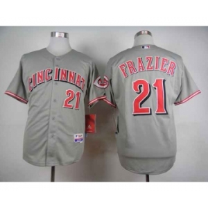 mlb jerseys cincinnati reds #21 frazier grey