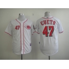 mlb jerseys cincinnati reds #47 cueto white