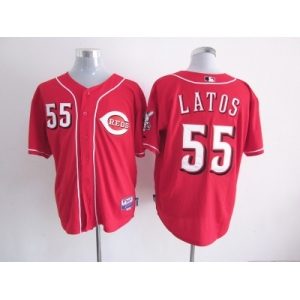 mlb jerseys cincinnati reds #55 latos red[new]