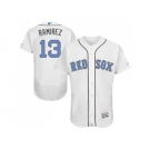 Boston Red Sox #13 Hanley Ramirez White Flexbase Authentic Collection 2016 Father's Day Stitched Baseball Jersey