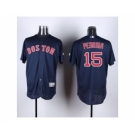 Boston Red Sox #15 Dustin Pedroia Navy Blue Flexbase Authentic Collection Stitched Baseball Jersey