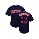 Boston Red Sox #16 Andrew Benintendi Navy Blue Team Logo Fashion Stitched MLB Jersey