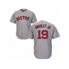 Boston Red Sox #19 Jackie Bradley Jr Replica Grey Road Cool Base MLB Jersey