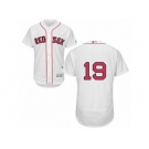 Boston Red Sox #19 Jackie Bradley Jr White Flexbase Authentic Collection MLB Jersey