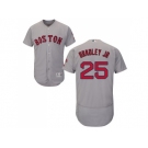 Boston Red Sox #25 Jackie Bradley Jr Grey Flexbase Authentic Collection Stitched MLB Jersey