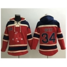 Boston Red Sox #34 David Ortiz Red Sawyer Hooded Sweatshirt MLB Hoodie