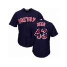 Boston Red Sox #43 Addison Reed Authentic Navy Blue Team Logo Fashion Cool Base MLB Jersey