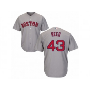 Boston Red Sox #43 Addison Reed Replica Grey Road Cool Base MLB Jersey