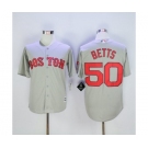 Boston Red Sox #50 Mookie Betts Grey New Cool Base Stitched MLB Jersey