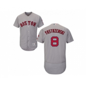 Boston Red Sox #8 Carl Yastrzemski Grey Flexbase Authentic Collection Stitched Baseball Jersey