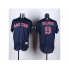 Boston Red Sox #9 Ted Williams Navy Blue Flexbase Authentic Collection Stitched Baseball Jersey