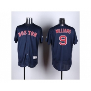 Boston Red Sox #9 Ted Williams Navy Blue Flexbase Authentic Collection Stitched Baseball Jersey