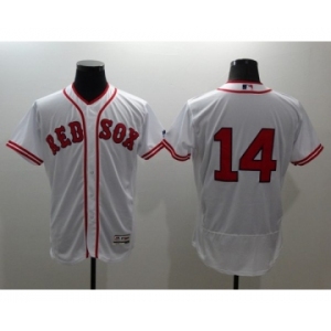 Men Boston Red Sox #14 Jim Rice Majestic white Flexbase Authentic Collection Player Jersey